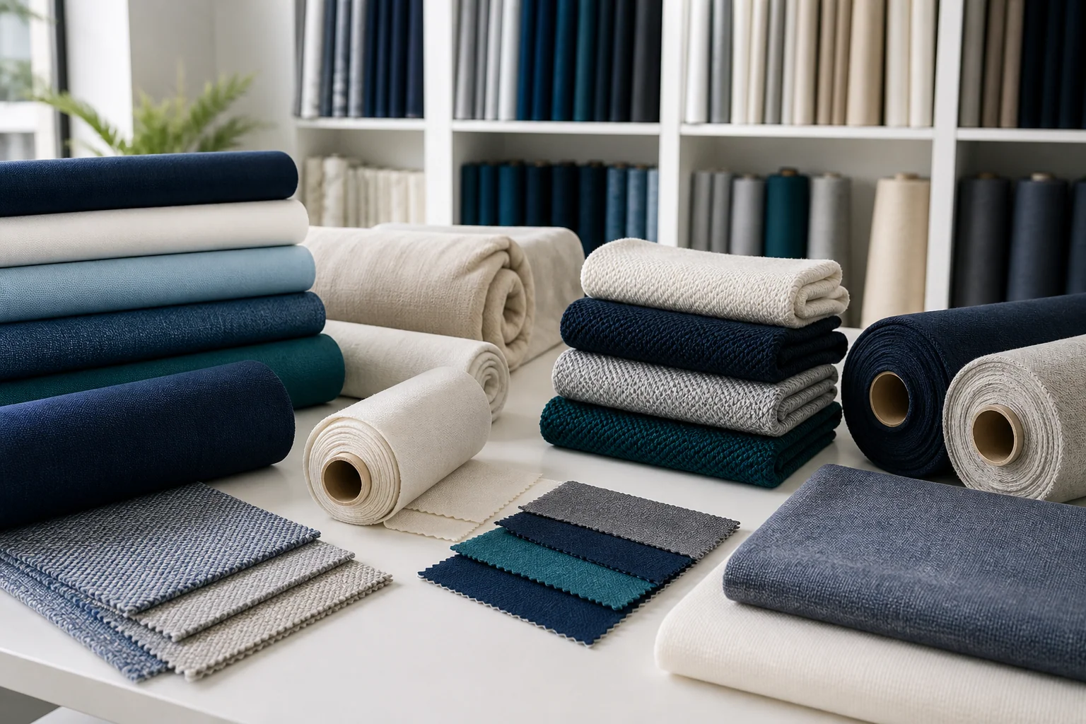 Textile fabric samples